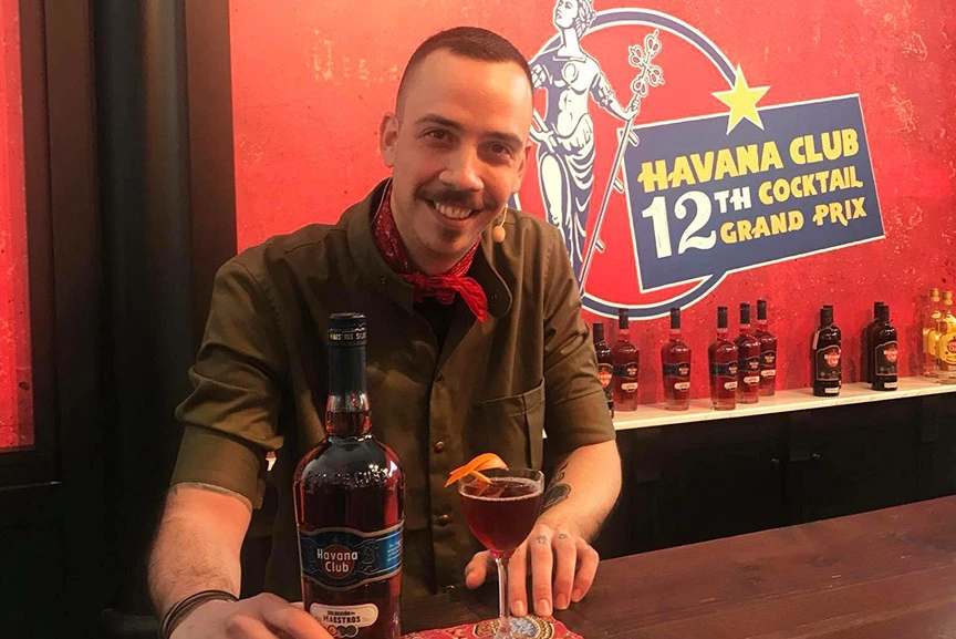 behind the bar Nikos Sourbatis the likker