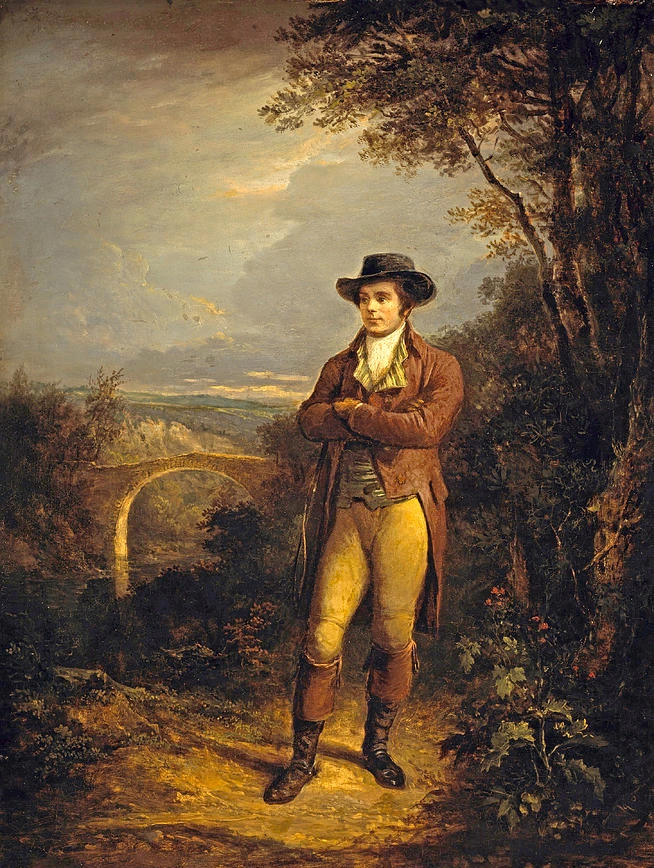 Robert Burns in Alexander Nasmyth painting