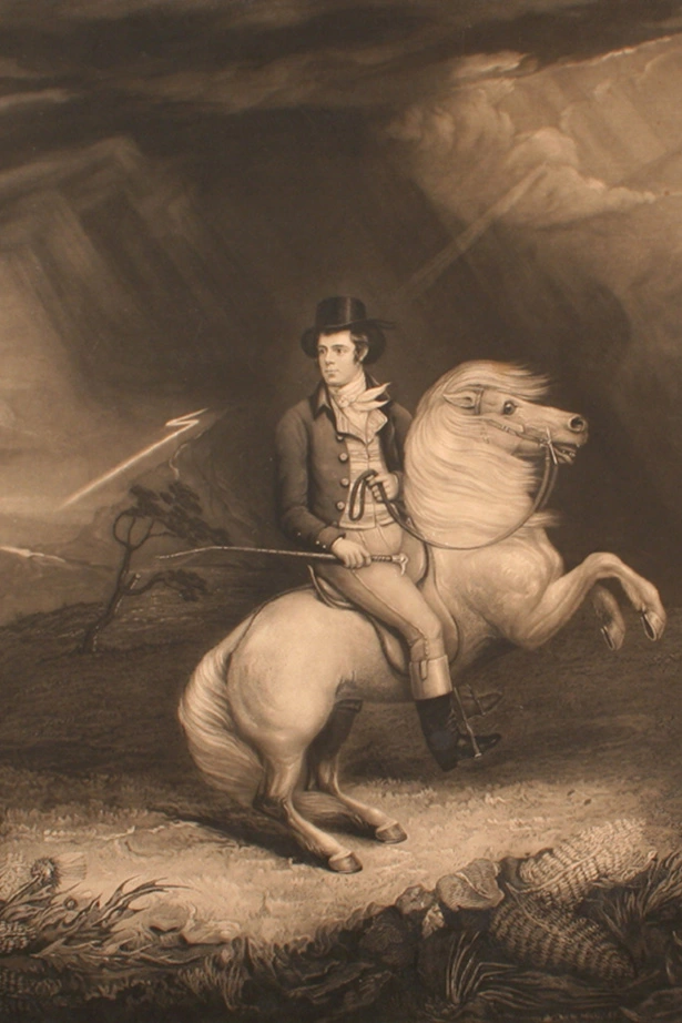 Robert Burns on a horse