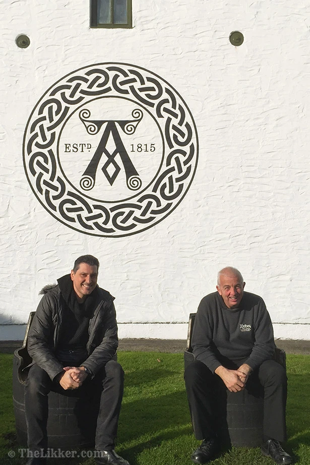 Michael 'Mickey' Heads Distillery Manager of Ardbeg with Yiannis Milionis of The Likker