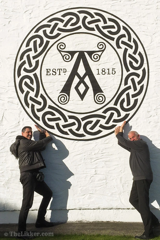 Michael 'Mickey' Heads Distillery Manager of Ardbeg with Yiannis Milionis of The Likker