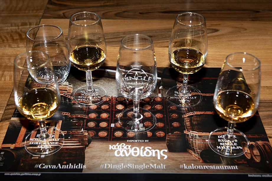dingle Irish whiskey tasting