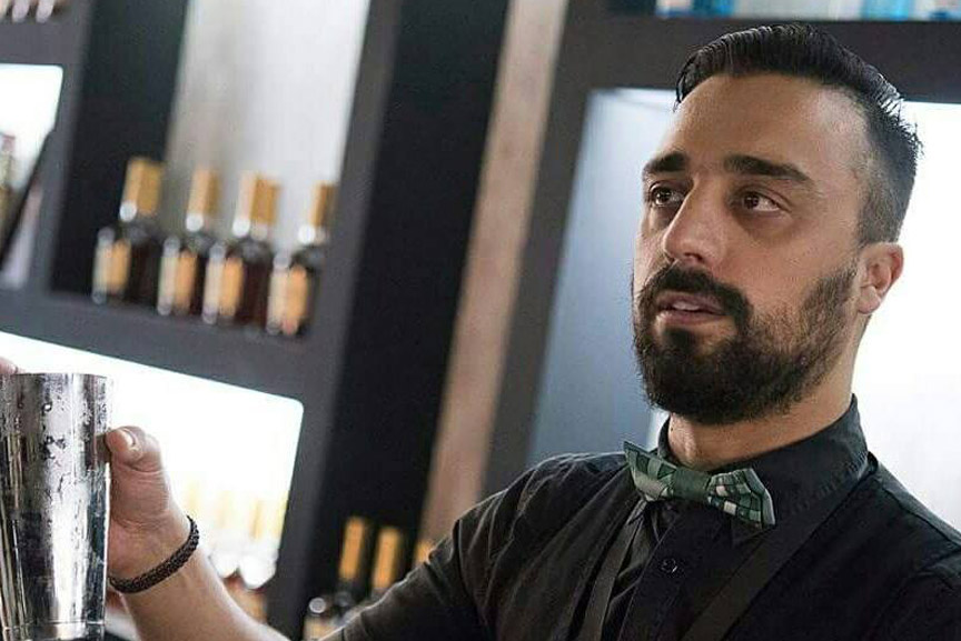 dionysis zafeiropoulos behind the bar