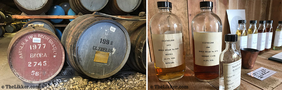 brora clynelish distillery whisky barrels samples