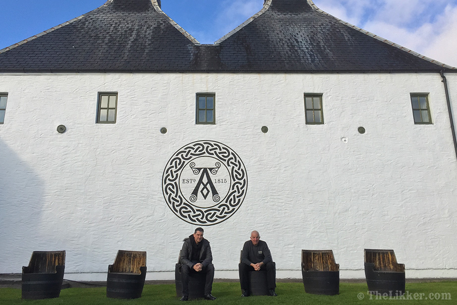 Michael 'Mickey' Heads Distillery Manager of Ardbeg with Yiannis Milionis of The Likker