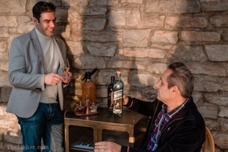 Yiannis Karakasis MW and George Economidis tasting Johnnie Walker Blue Label and Legendary Eight