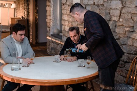 Yiannis Karakasis MW George Economidis and Yiannis Milionis tasting Johnnie Walker Blue Label