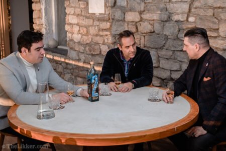 Yiannis Karakasis MW George Economidis and Yiannis Milionis tasting Johnnie Walker Blue Label