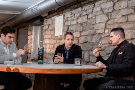 Yiannis Karakasis MW George Economidis and Yiannis Milionis tasting Johnnie Walker Blue Label