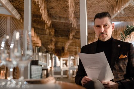 Yiannis Milionis in Blue Fish Restaurant